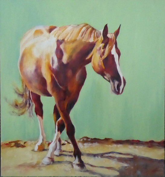 Horse Oil Painting: Horse Ballet Beginner - Horse Paintings by Karen Brenner