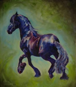 Horse Ballet - Wouter Cool, horse painting by Karen Brenner