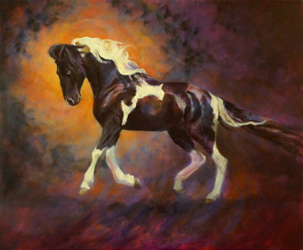 Horse Ballet - Snapshot - Second Act, Horse Painting by Karen Brenner
