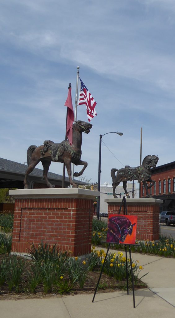 Richland Carrousel entrance with cool statues!