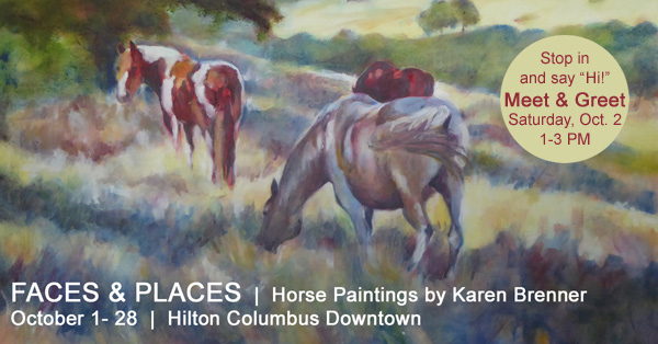 Faces and Places - Horse Paintings by Karen Brenner exhibit